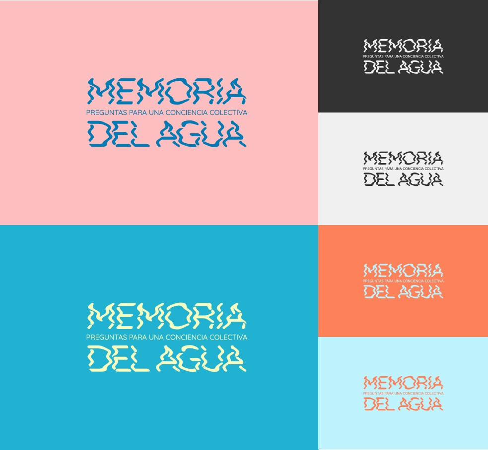 Variantes de color del logotipo Memoria del Agua